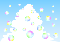 soap bubbles and clouds