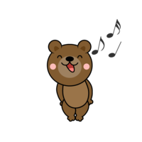 Singing bear character