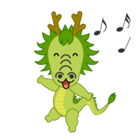 Dancing dragon character