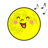 Singing moon character