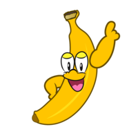 Banana character to pose