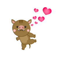 Wild boar in love