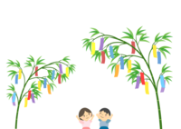 Tanabata party children