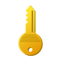 Round yellow key