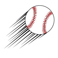 Flying baseball ball
