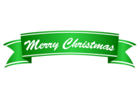 Merry Christmas with green label