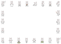 Rabbit character frame in various poses