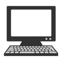 シンプルなパソコン(画面透明)