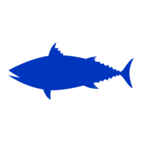 Blue silhouette tuna