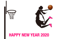 New Year's card for women's basketball
