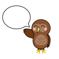 Talking owl character
