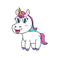 Cute unicorn character