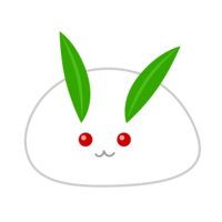 Cute snow rabbit