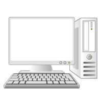 デスクトップパソコン(画面透明)