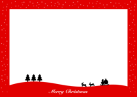 Santa silhouette frame that pulls a sled