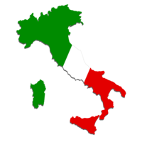 イタリア国旗の地図