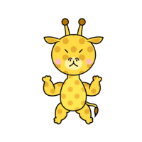 Angry giraffe character