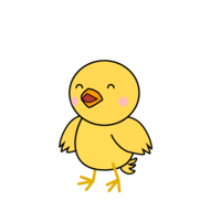 Walking chick character