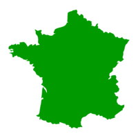 フランス地図のシルエット