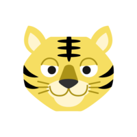Gentle tiger face
