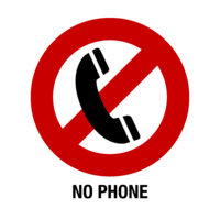 Telephone prohibition sign