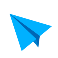 Light blue paper airplane
