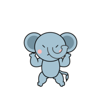 Angry elephant character