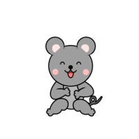 Laughing mouse character