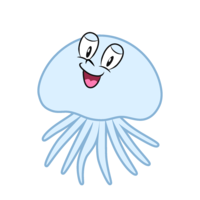 Smiley jellyfish character