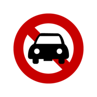汽车禁止图标