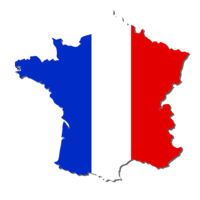 フランス国旗の地図