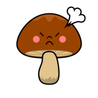 Angry mushroom character