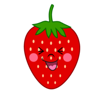 Laughing strawberry character