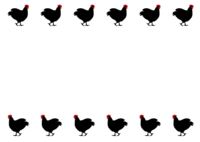 Chicken silhouette frame