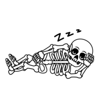 Sleeping skeleton