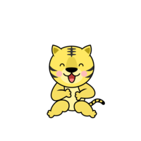 Laughing tiger character