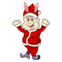 Rabbit character Santa