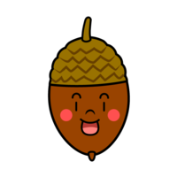 Surprised acorn character
