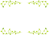 黄绿色草木图案框架