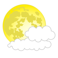 雲から顔を出す月