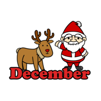 December文字とクリスマス