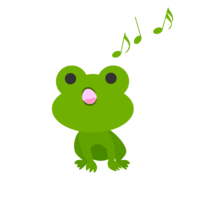 Singing child frog