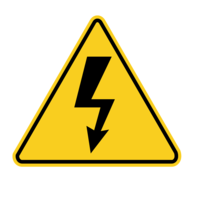 Electric shock danger mark