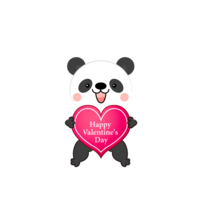 Valentine of cute panda