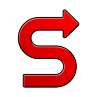 S-shaped arrow