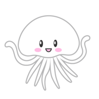 Cute jellyfish with a smile