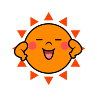 Proud sun character
