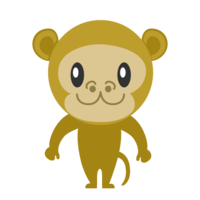 シンプルな猿キャラクター
