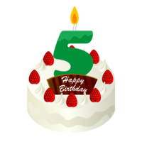 5才の誕生日ケーキ