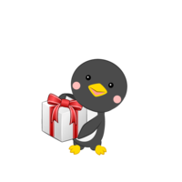 プレゼントするペンギン